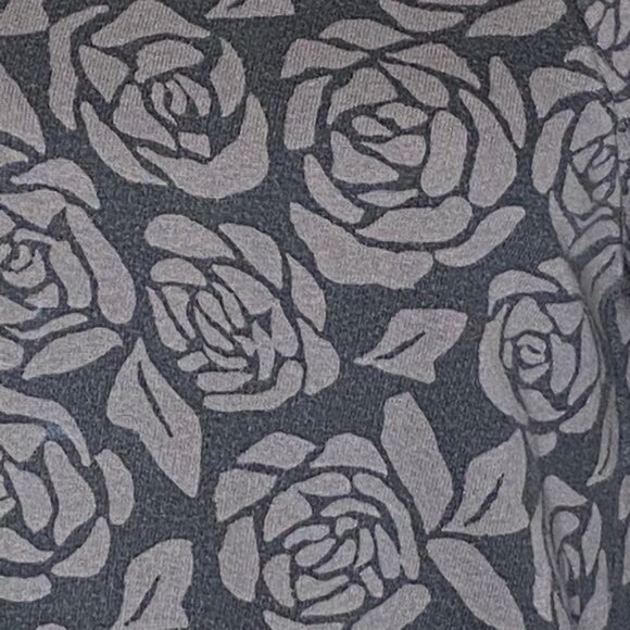 Abercrombie & Fitch Womens Gray Floral Long Sleeve Cropped Sweatshirt Size L - Picture 2 of 8